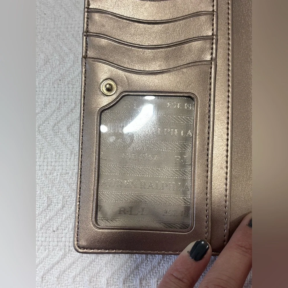 Ralph Lauren Metallic Leather Wallet